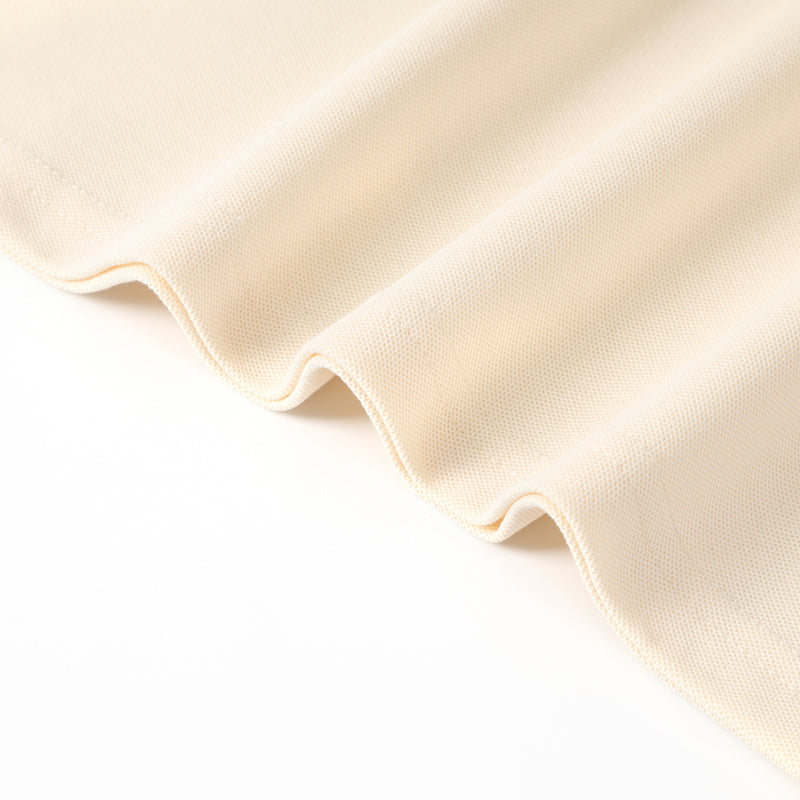 Casaul Beige Short Sleeve Qique Polo Shirt