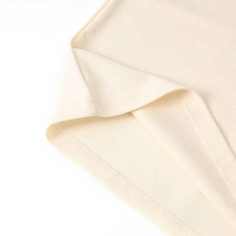Casaul Beige Short Sleeve Qique Polo Shirt