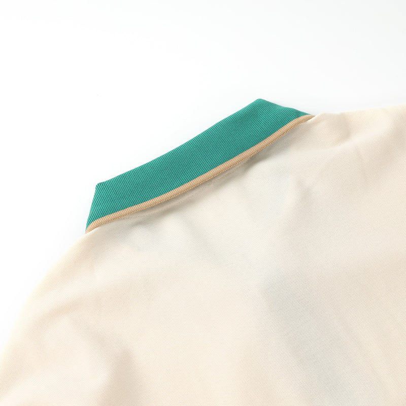 Casaul Beige Short Sleeve Qique Polo Shirt