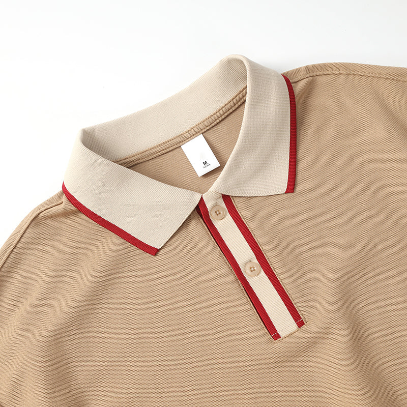 Casaul Camel Short Sleeve Qique Polo Shirt