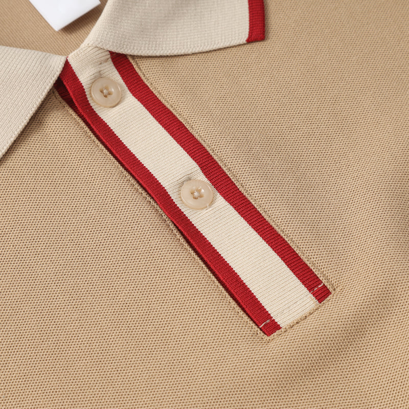 Casaul Camel Short Sleeve Qique Polo Shirt