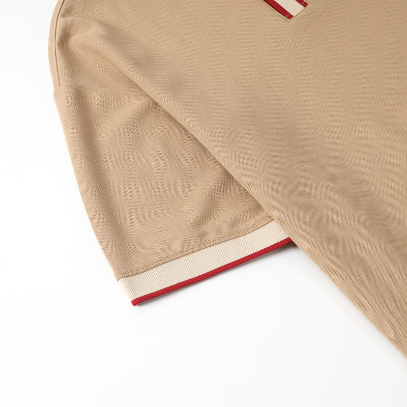 Casaul Camel Short Sleeve Qique Polo Shirt