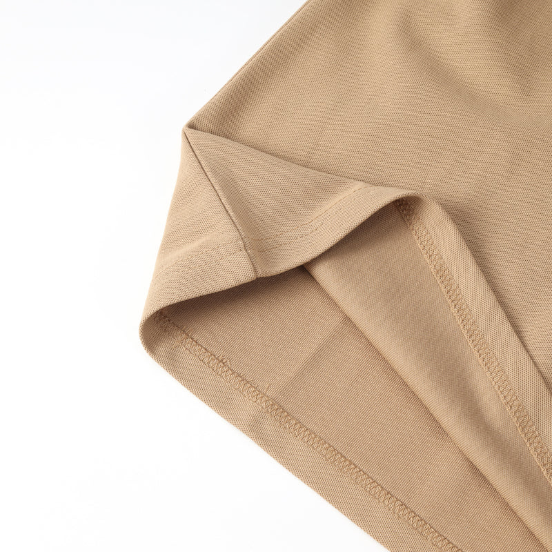 Casaul Camel Short Sleeve Qique Polo Shirt