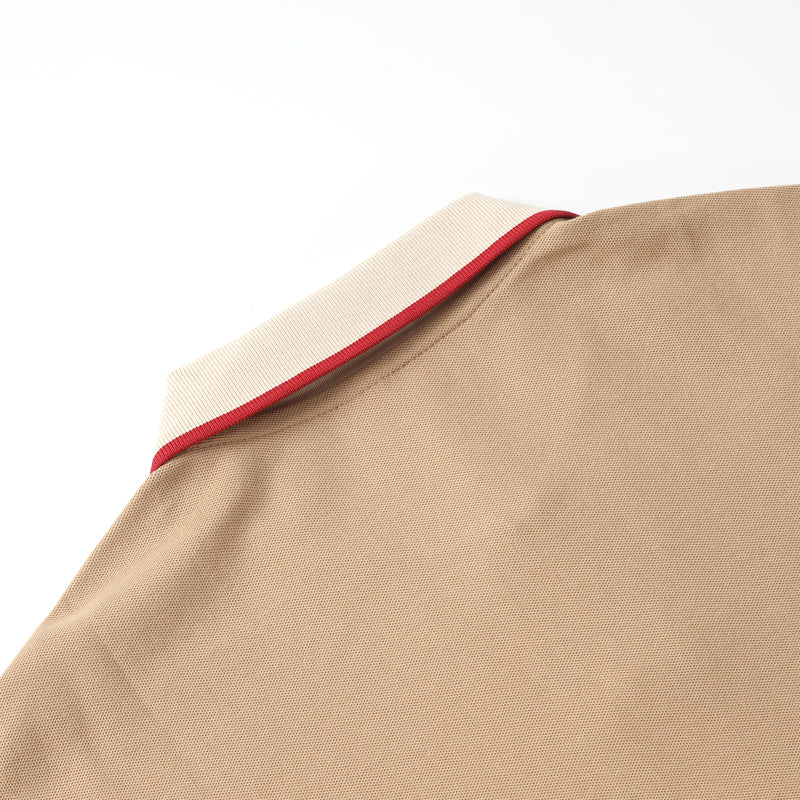 Casaul Camel Short Sleeve Qique Polo Shirt