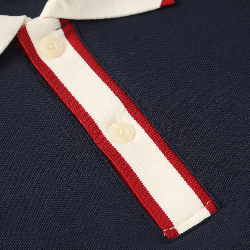 Casaul Navy Short Sleeve Qique Polo Shirt