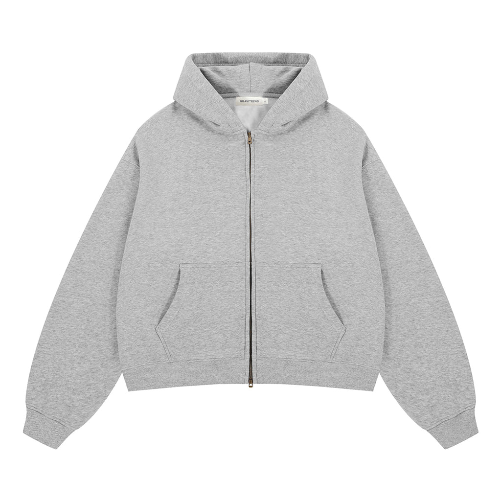350G Sport Casual Fleece  Zipper Hoodies